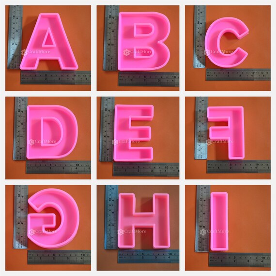 3D siliconen mal met grote letters van het alfabet voor hars of gebak in de vorm van een letter B 15,2 cm 3D siliconen mal met grote letters van het alfabet voor hars of gebak in de vorm van een letter B 15,2 cm