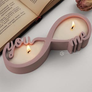 You and Me Storage Jar Silicone Mold-Couple Candle Vessel Concrete Mold-Gypsum/Cement/Raysin Candle Jar Mold-Epoxy Resin Storage Box Mold