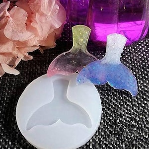 Mermaid tail Pendant Silicon Mold - DIY Resin Mold - Flexiable Clay Mold - Pendant resin silicon mold - Jewelry Make - Epoxy Resin Mold