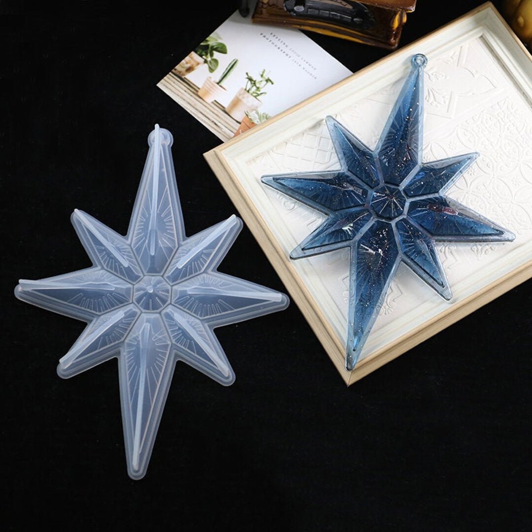 Christmas Ornament 3D Star Mold Ice Mold Concrete Mold Plaster
