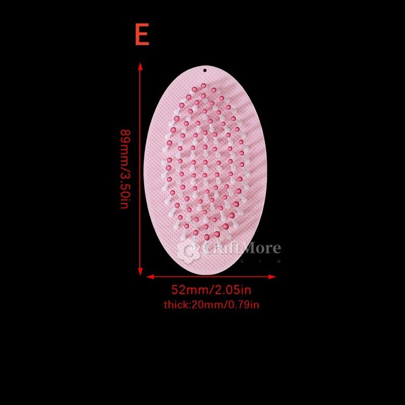 Cat Ears silicone comb mold-Resin molds for comb DIY making-Oval resin comb mould-Heart Shape Comb Resin Mold-Hair accessory Molds For Girl image 9