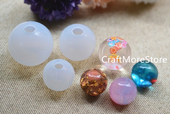 Faceted Beads Resin Molds-silicone Sphere Mold-round Ball Silicone  Mold-jewelry Round Beads Mold-crystal Ball Mold-epoxy Resin Beads Mold 