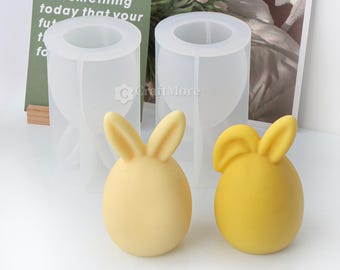 Moule En Silicone Pour Bougie De Lapin De Pâques, Bougie