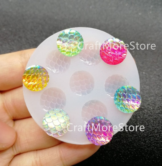 3Pcs Silicone Jewelry Mold Hemisphere Half Round Ball Mould Resin Casting 1/"