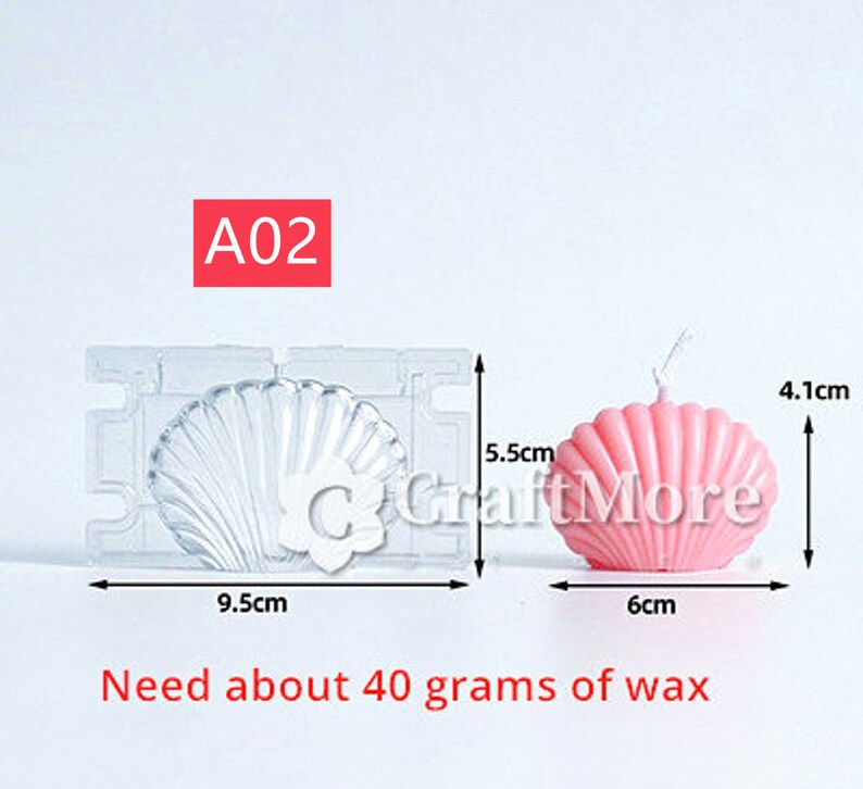 4 styles shell candle moldAcrylic scallop candle moldacrylic Etsy