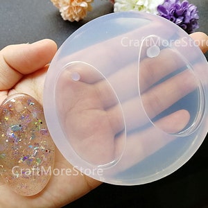 Oval and Drop silicone mold- Pendant Resin Silicone Mould Jewellery Making - Hanging Epoxy Resin Craft Mold