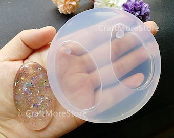 Oval and Drop silicone mold- Pendant Resin Silicone Mould Jewellery Making - Hanging Epoxy Resin Craft Mold