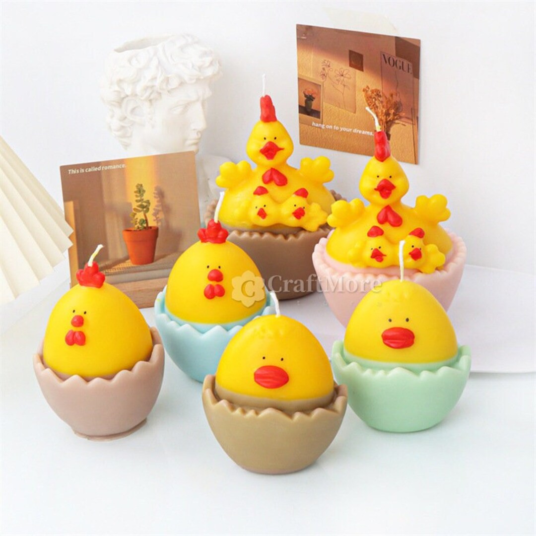 Silicone Hen Chick Egg Candle Moldcute Chicken Eggshell Resin Moldegg