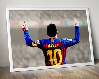 Lionel Messi Poster, Messi Poster, Messi Prints, Barcelona Posters, Barcelona Prints, Football Posters, Football Prints, Soccer Posters