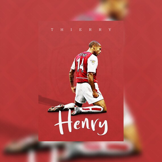 Thierry Henry Poster Arsenal Poster Arsenal Print Football - Etsy