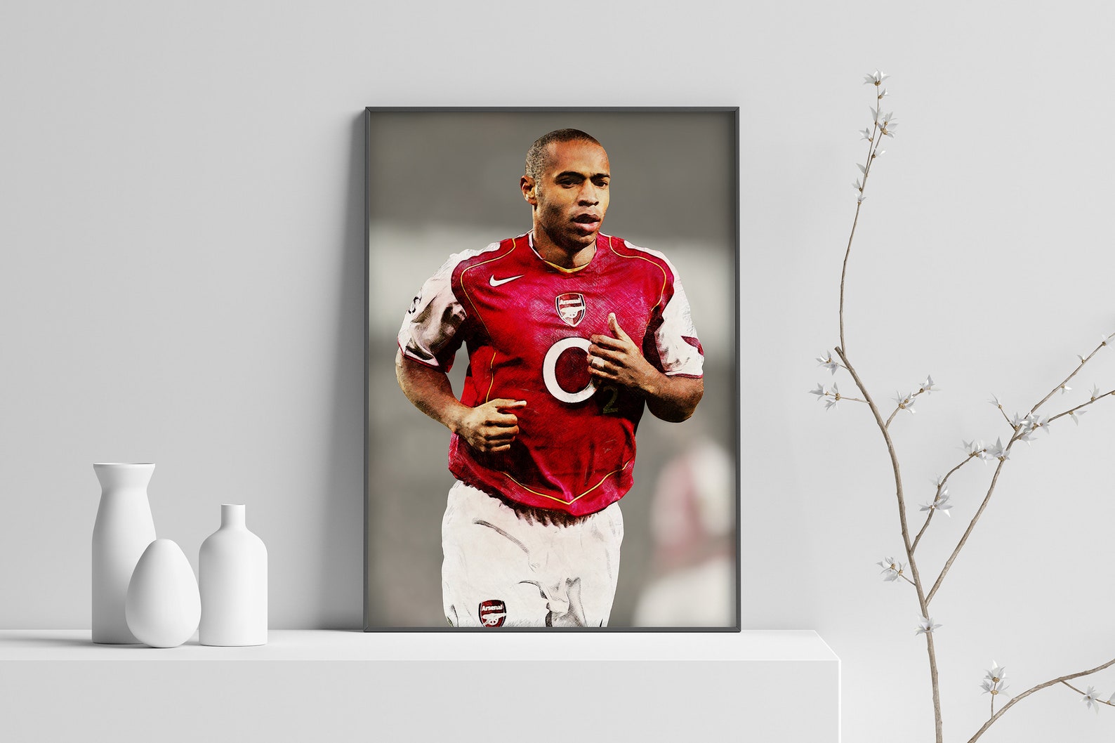 Thierry Henry Poster Arsenal Poster Arsenal Print Football Etsy
