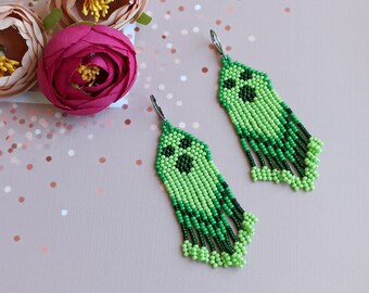 Halloween ghost earrings, Boo earrings for Halloween, Cute scary earrings, Halloween jewelry for woman, Funny earrings for Halloween