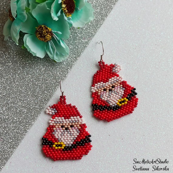 Orecchini Natale " Bastoncini Di Zucchero " Idea Regalo Fimo Bambi Ragazza Donna Bijoux Natalizi