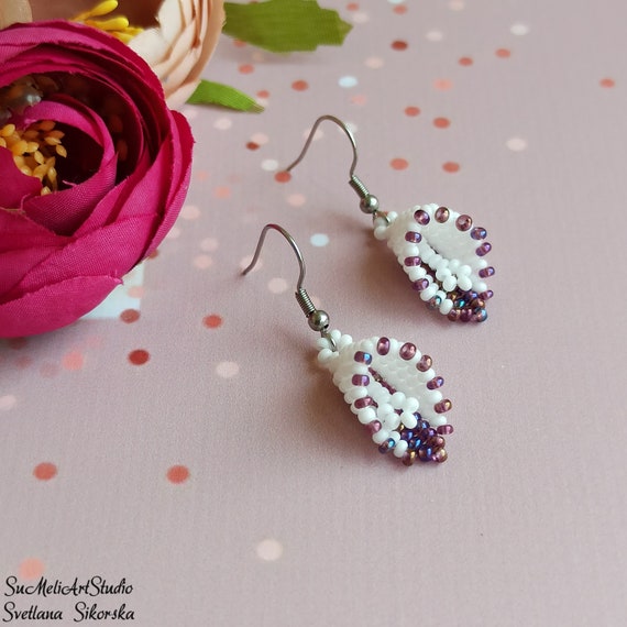Small beaded deals earrings
