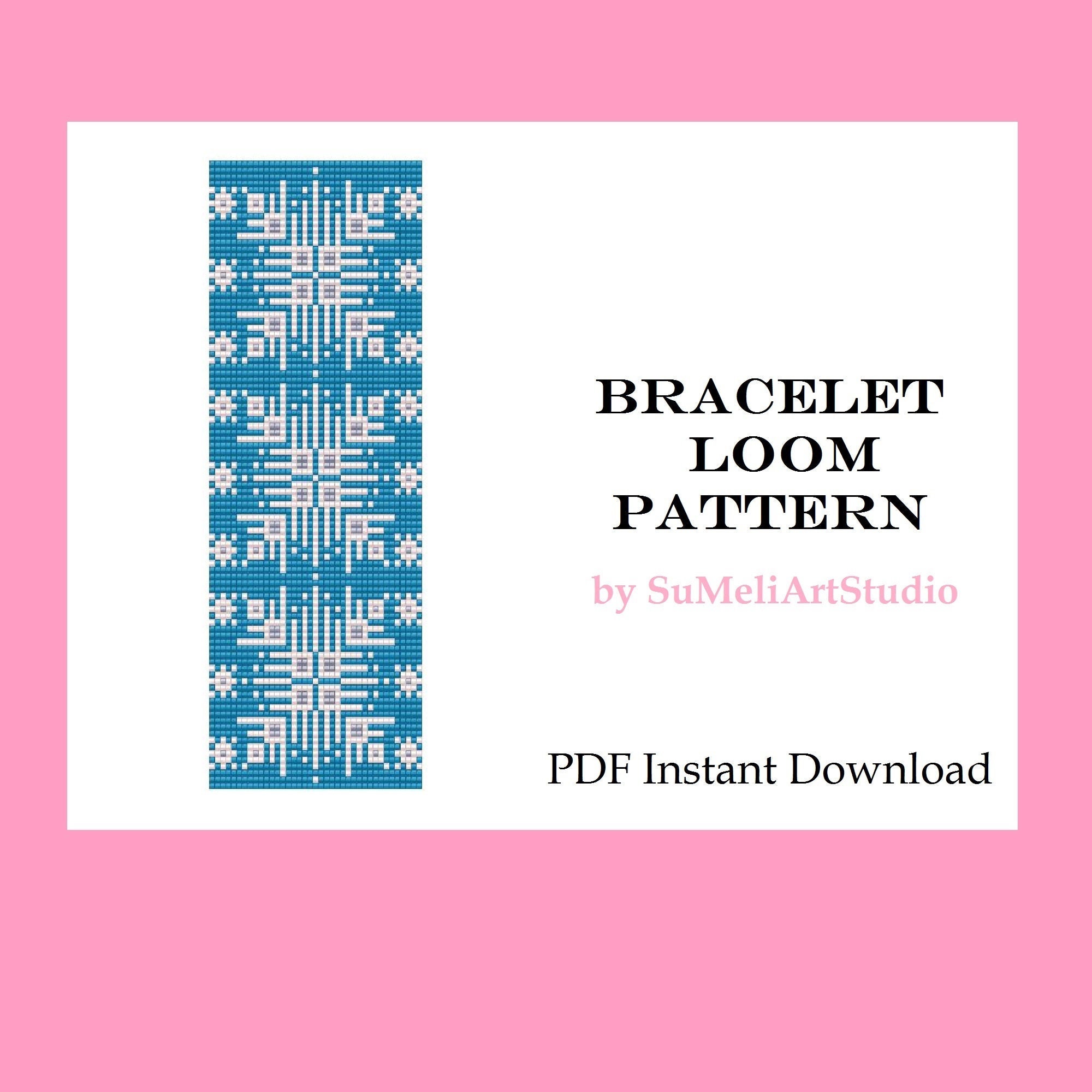Peyote Stitch Bracelet Kit, Loom Bracelet Kit Pbjdesignboutique Out in the  Snow Beaded Bracelet Kit, Peyote Pattern Kit, Loom Pattern Kit 