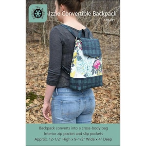 Izzie Convertible Backpack Pattern with Hardware kit