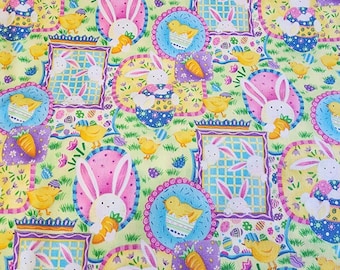 Spring Tidings Happy Easter w/Bunnies & Chicks