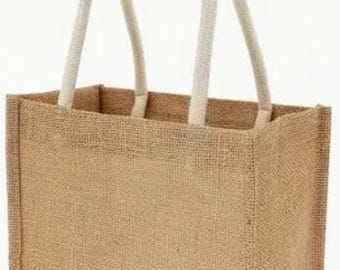Tote Bag Burlap with Handles