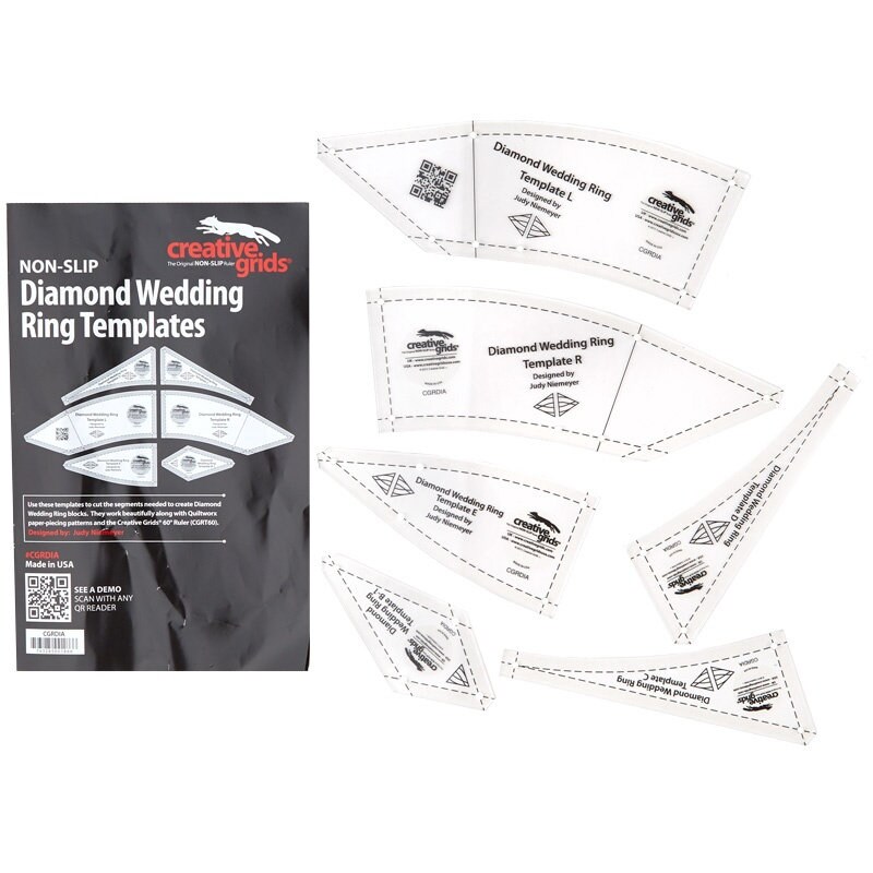 Dimond Rings Template Creative Grids Diamond Wedding Ring Templates Quilt Ruler Home & Living ...