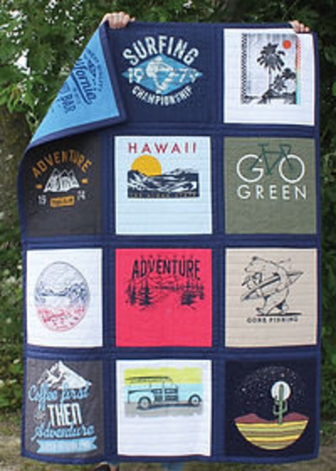 Reversible Tshirt Quilt Kit Black Sashing by June Tailor Etsy
