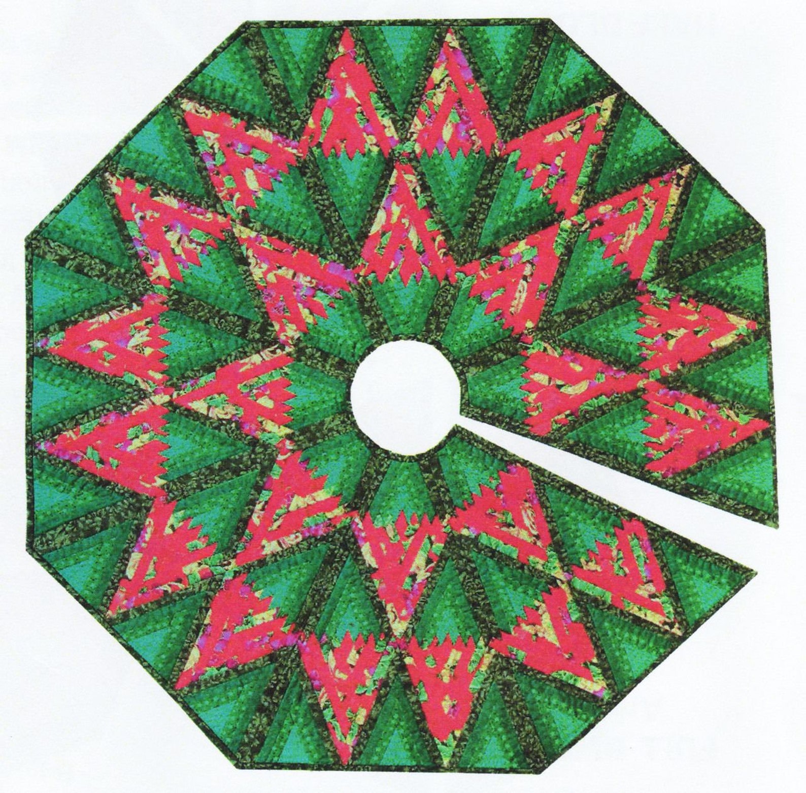 Diamond Log Cabin Tree Skirt Etsy