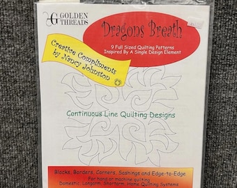 Dragons Breath Continuous Line Quilting Designs by Golden Threads