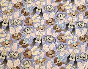 Doggie Bunnies Cotton fabric by Fabric Traditions