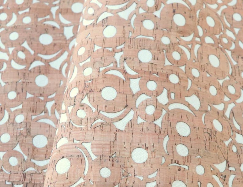 Cork Fabric Pro Lite Cream Cherry O's Cork by Sallie Tomato - Etsy