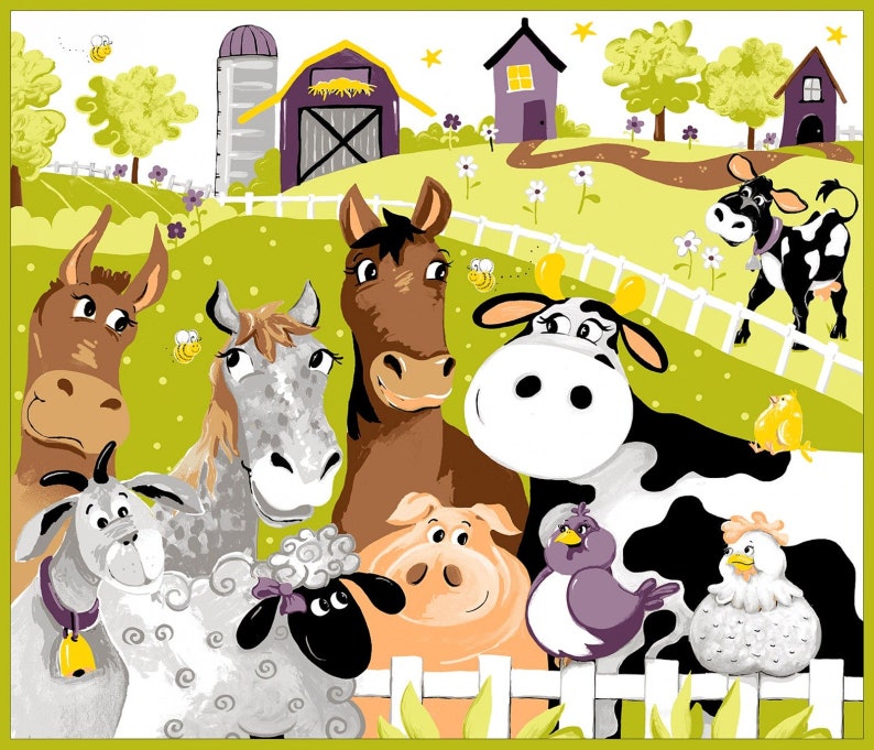 Barnyard Buddies Panel by Susybee