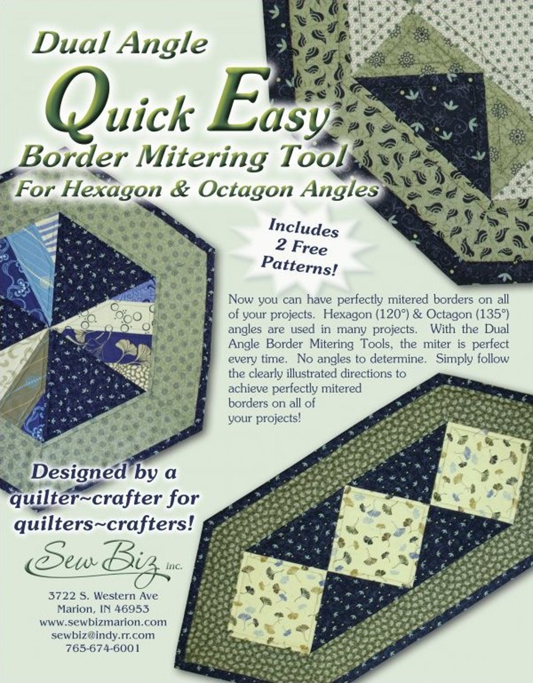 Angela Walters Creative Grids Machine Quilting Rulers Non Slip 1/4 Inch  Thick High Grade Acrylic 