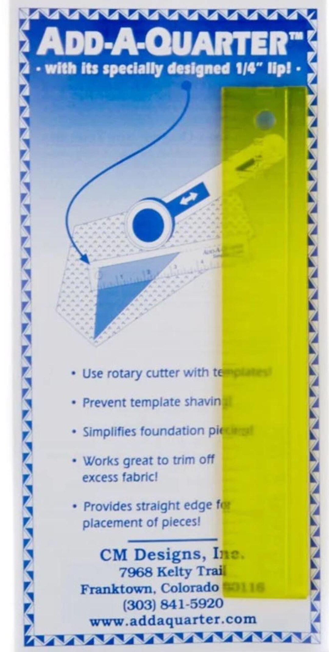 Add A Quarter 6 Inch Ruler W/lip - Etsy