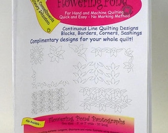Flowering Pond Continuous Line Quilting Designs-Blocks, Borders, Corners, Sashing