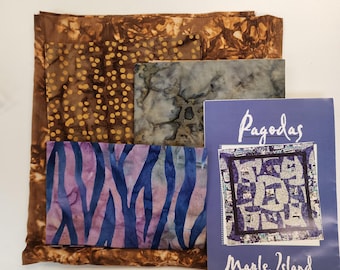 Pagodas Fabric Kit with Pattern