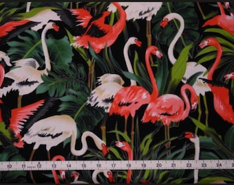 Flamingos Fabric by Michael Miller Pattern C453 VERY RARE