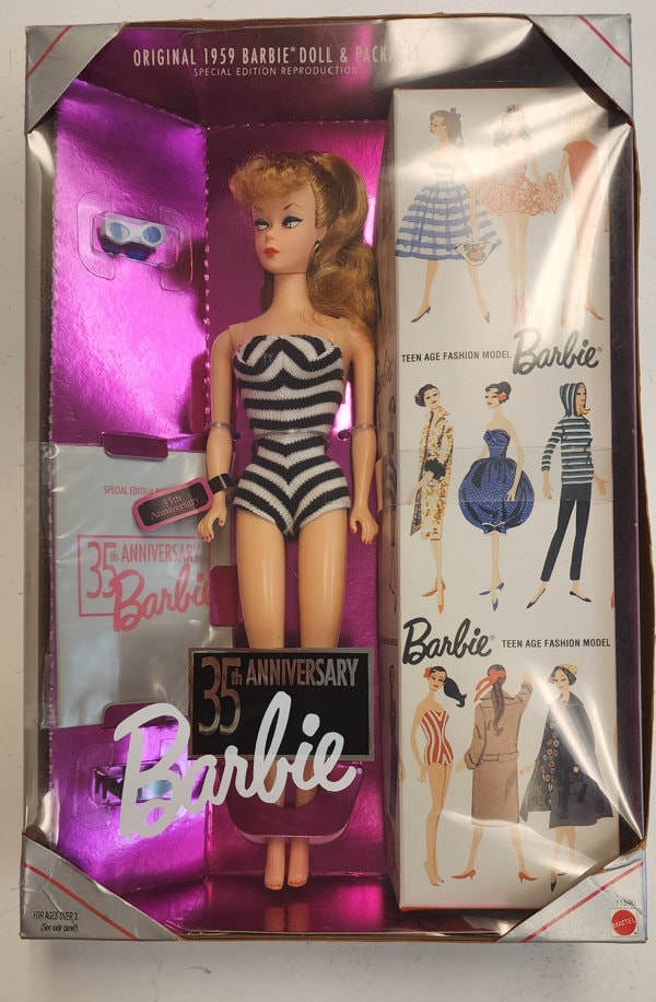 Original 1959 Barbie Doll Package Vintage 35th Anniversary in Original Box Never Opened Etsy