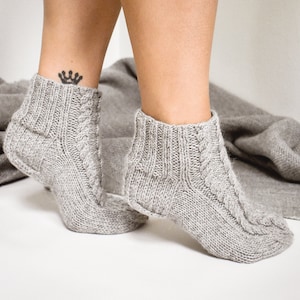 Mens chunky knit slipper socks deals