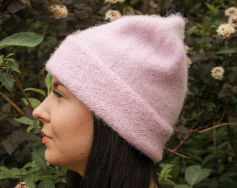 Pink beanie, Slouch beanie, Wool slouchy beanie, Alpaca hat women's, Alpaca wool beanie, Oversized beanie, Alpaca beanie, Women's beanie