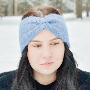 Alpaca, silk headband for women, Wool headband for winter, cold weather, Hand knit headband, Knitted headband in various colors, Ear warmer