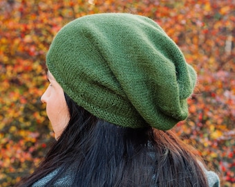 READY TO SHIP, Slouchy beanie, Slouchy wool beanie, Slouch beanie, Alpaca hat women's, Alpaca wool beanie, Oversized beanie, Men's beanie