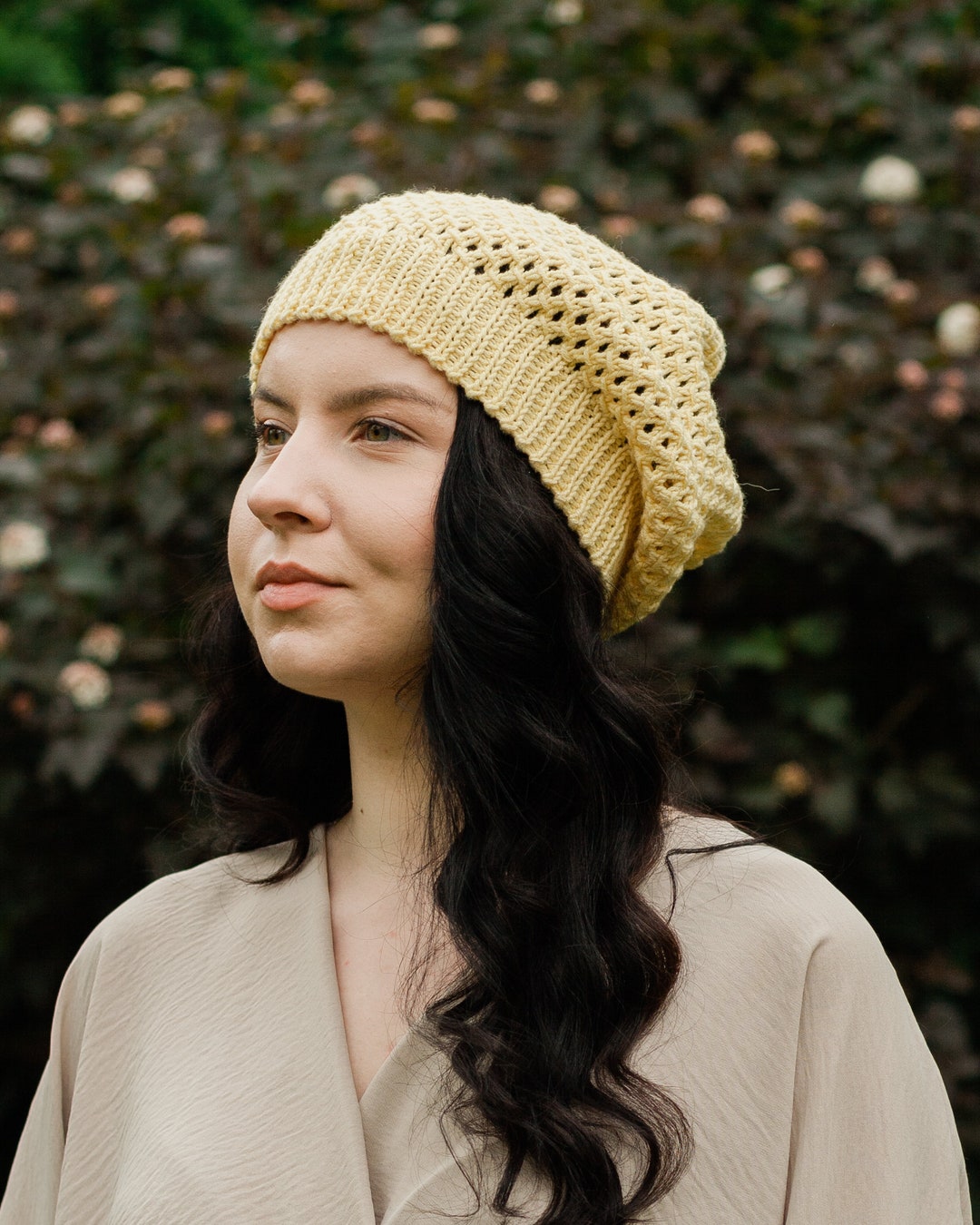 Lace Beanie Slouchy Beanie Cotton Beanie Summer Beanie Etsy UK