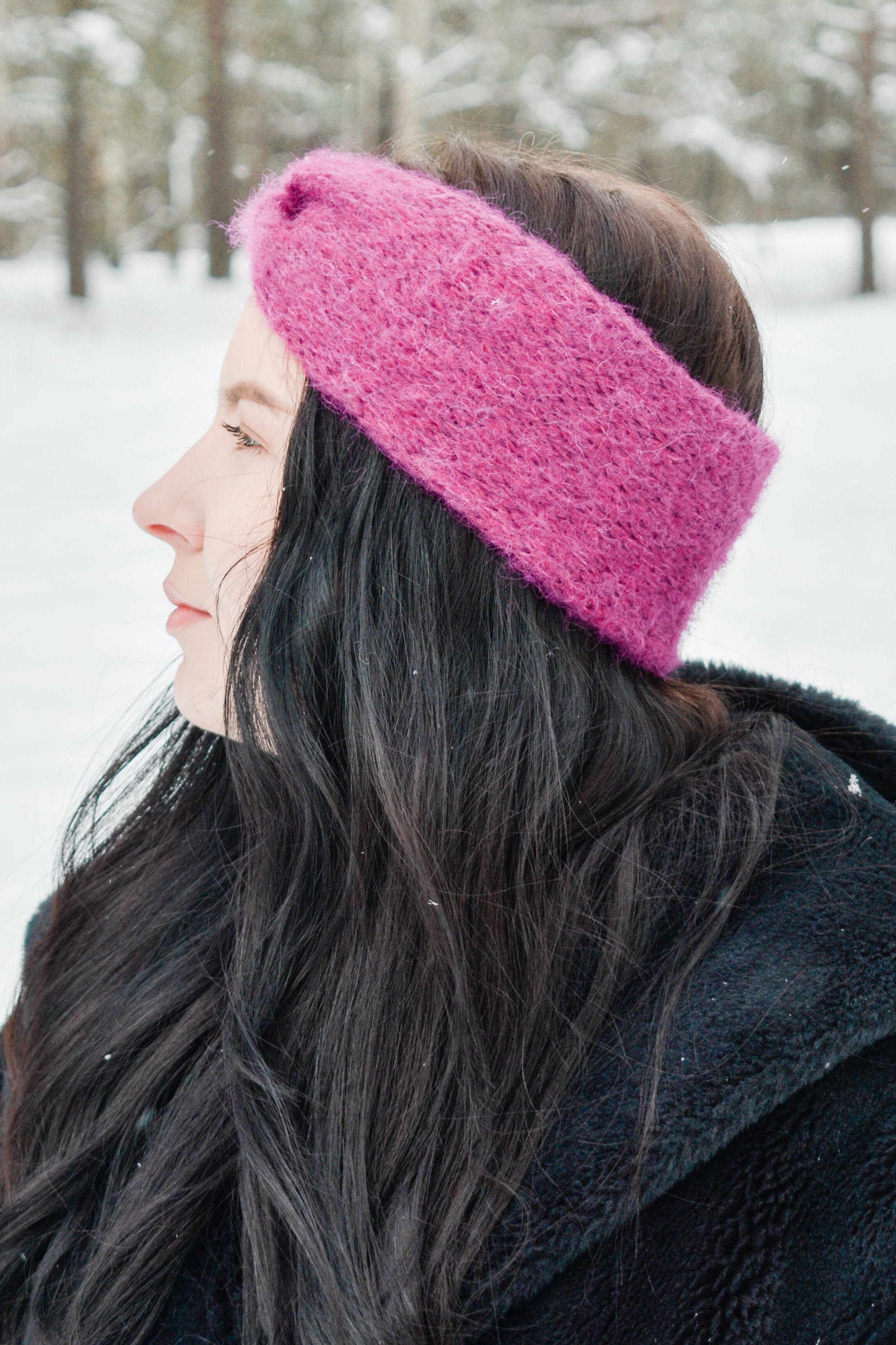 Winter, Cold Weather Headband for Women, Hand Knit Alpaca  display picture 1