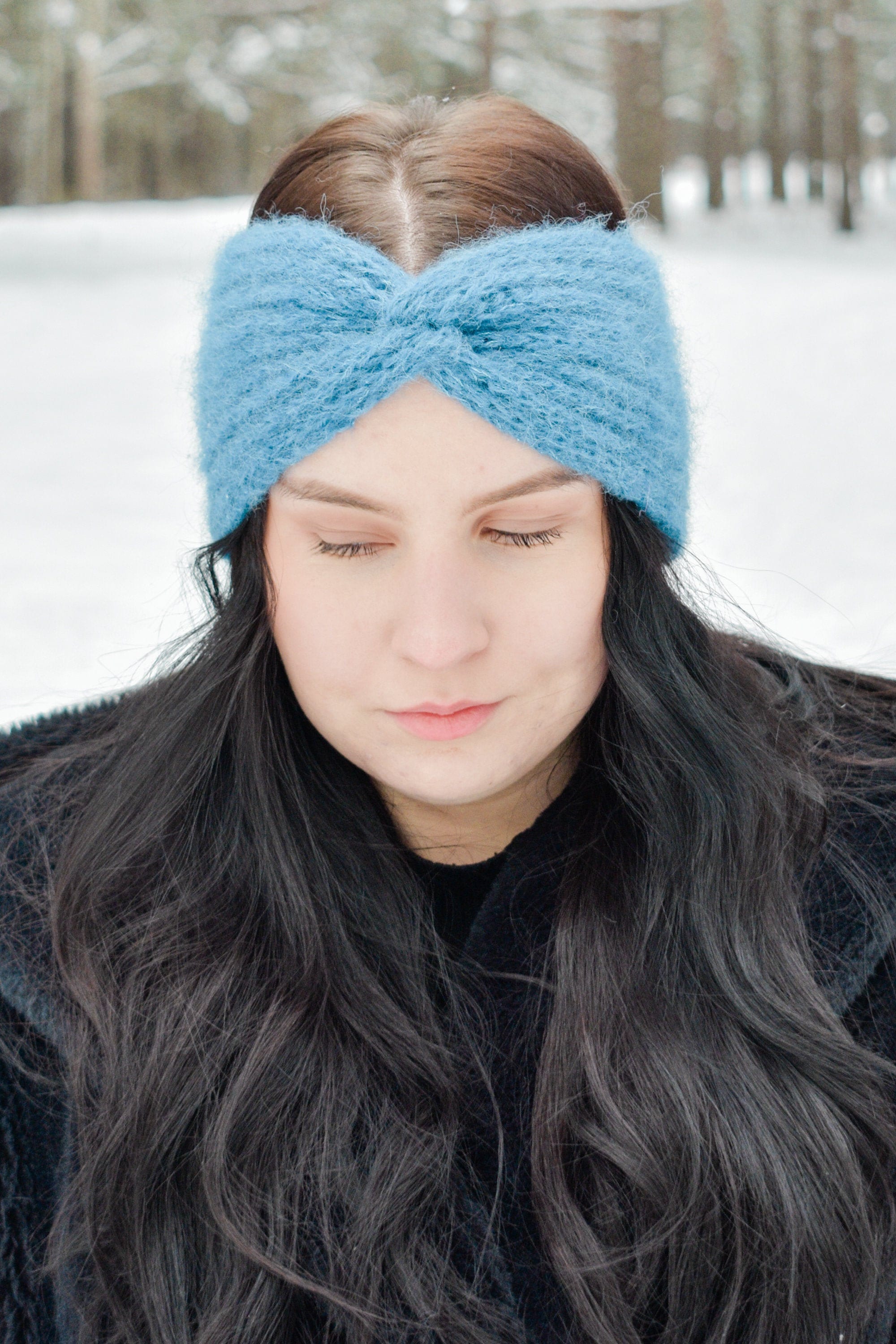 Twisted Winter Headband, Chunky Knit Hairband, Women display picture 2