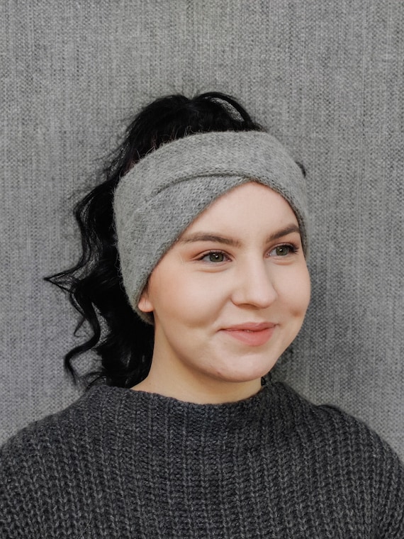 Merino Wool Headbands for Women Men Soft Hair Band Workout