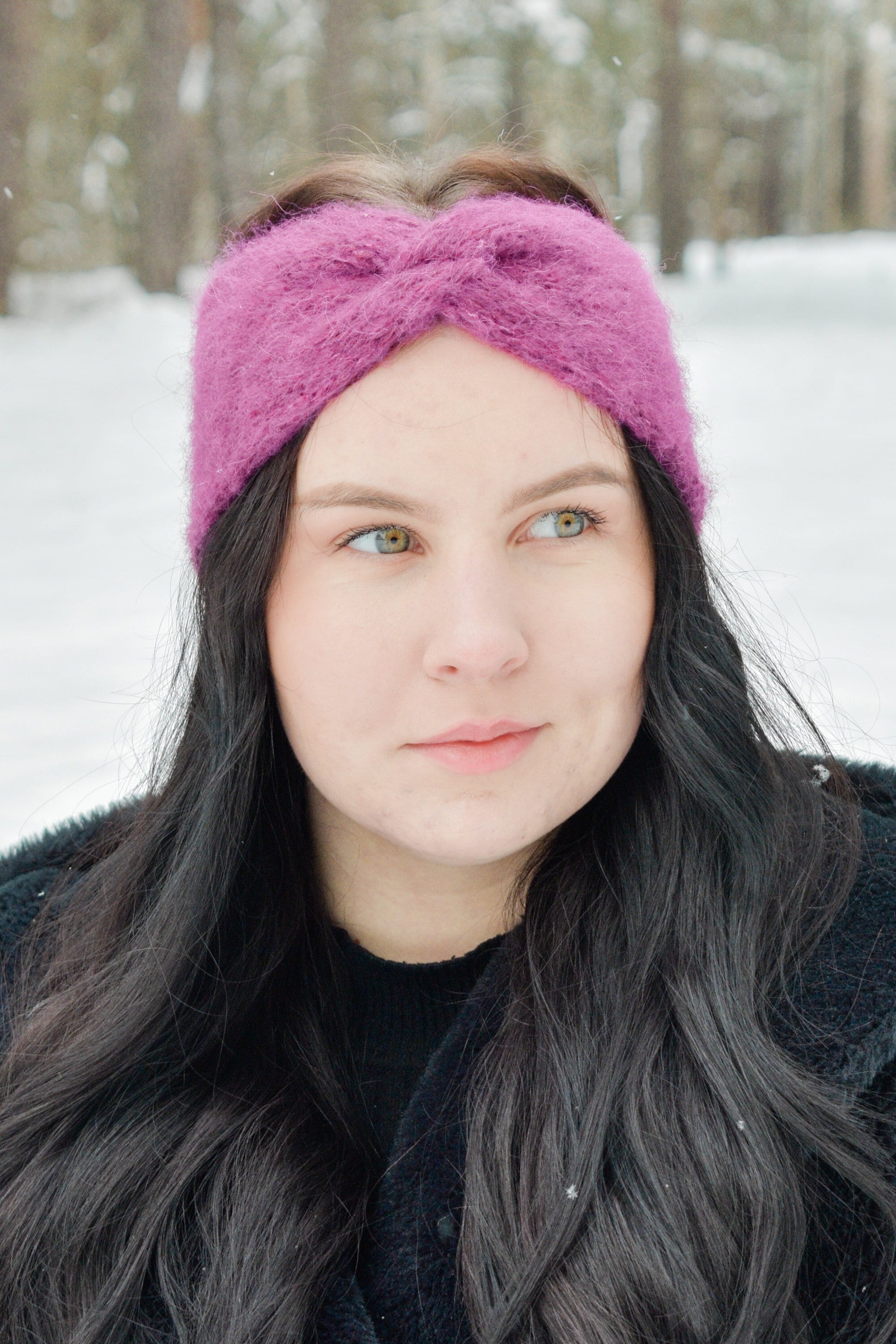 Winter, Cold Weather Headband for Women, Hand Knit Alpaca  display picture 3