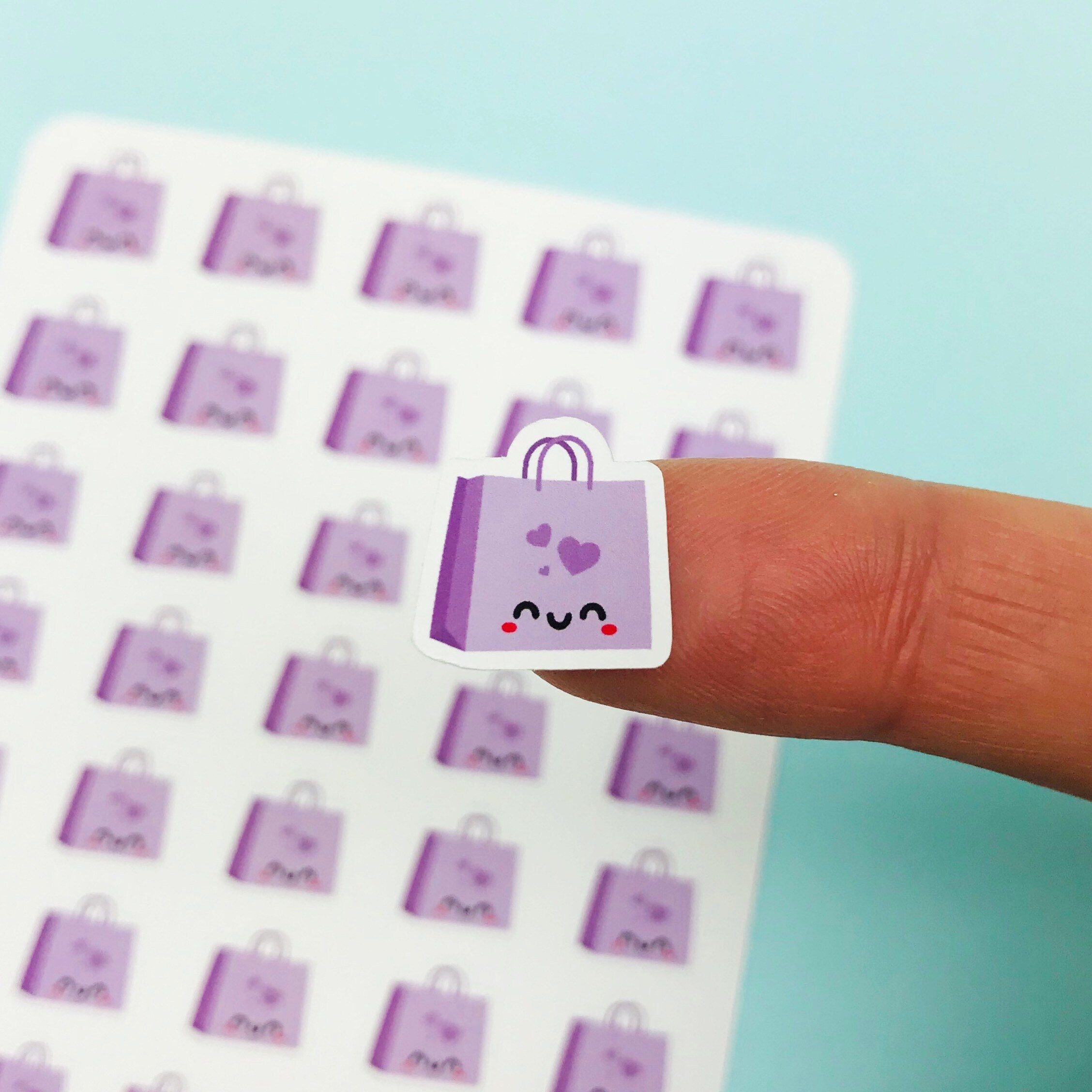 Shopping bag stickers shopping labels groceries sticker Etsy