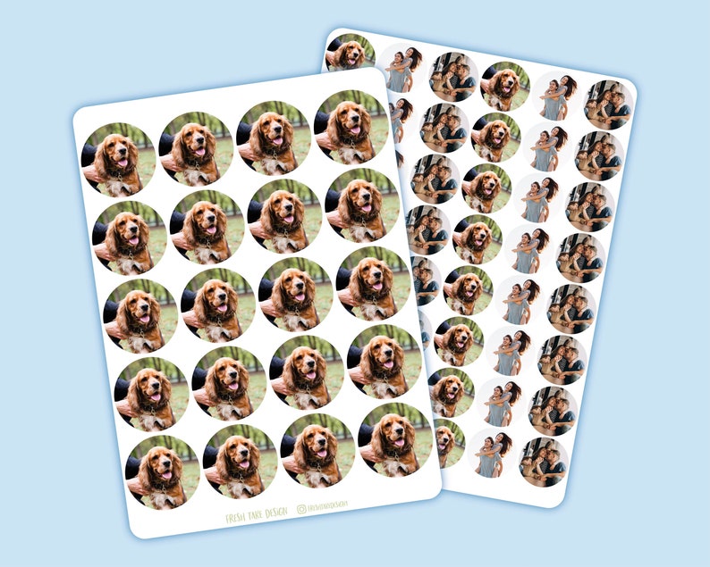 Custom photo stickers personalised stickers glossy photo etsy uk