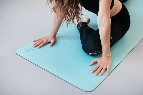 light blue yoga mat
