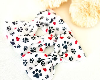 Dog Print Classic Bow Hair Clip | paw print headband | bow headband | dog lover hair clip