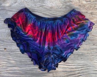 90s Tie Dye Biker Festival Hippie Boho Shorts XSmall