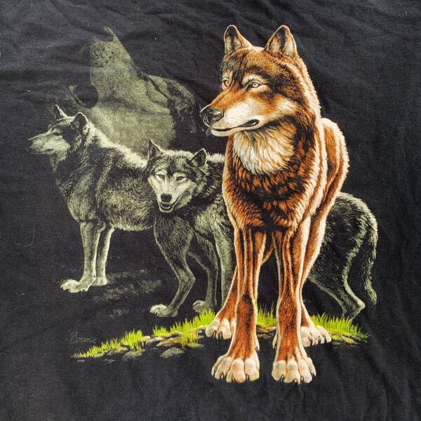 Vintage Wolf Shirt - Etsy